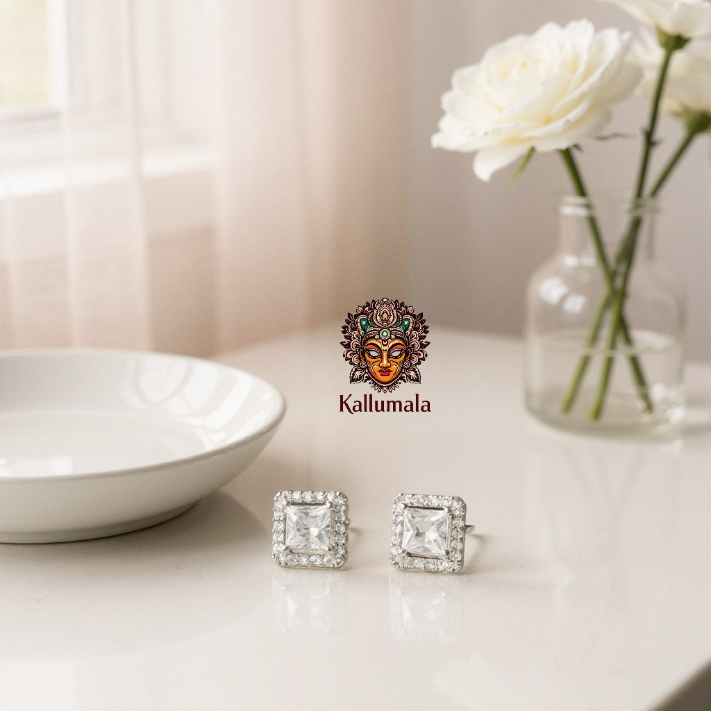 AAA Ad Chowki Studds – Anti-Tarnish 18K Rhodium Plated