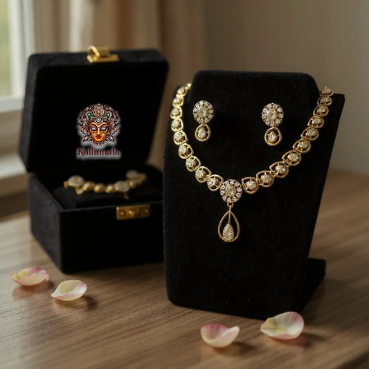 AD Stone Necklace – Sparkling Luxury with Timeless Elegance