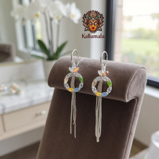 Cz Stones Anti-Tarnish Rhodium Plated Earrings