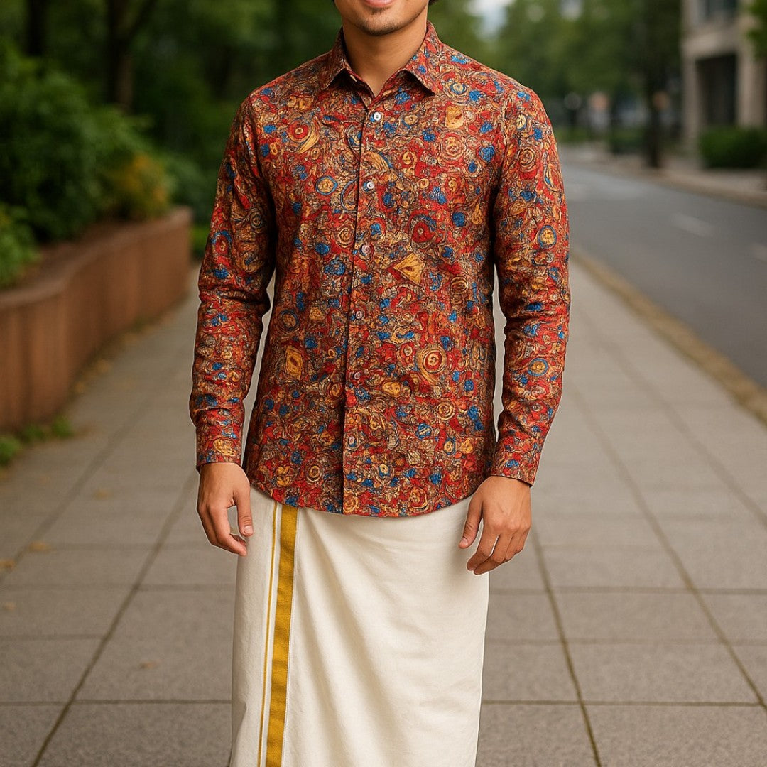 Chummar Chithrakala: Shirt + Mundu Combo